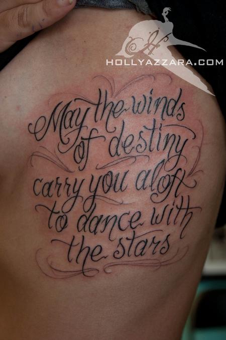 Holly Azzara - Elegant Lettering on ribs